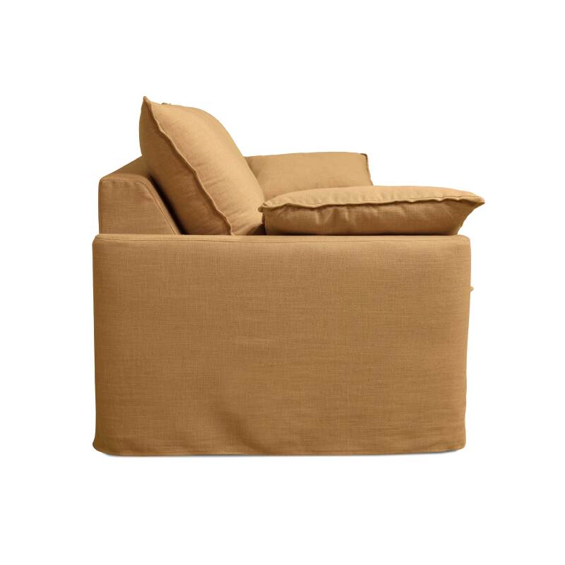 Umwandelbares Schlafsofa aus Leinen-Mischgewebe für 3 Personen