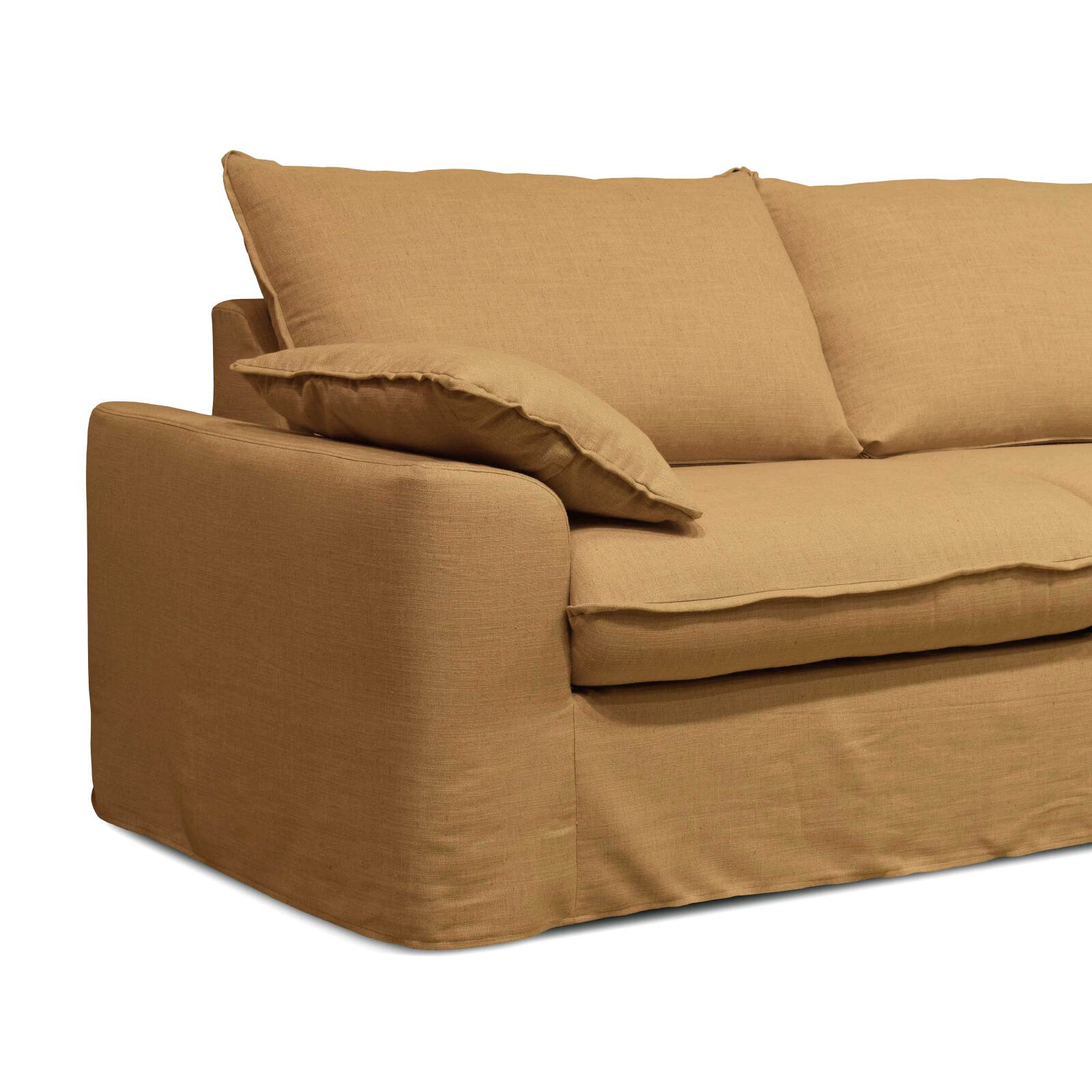 Umwandelbares Schlafsofa aus Leinen-Mischgewebe für 3 Personen