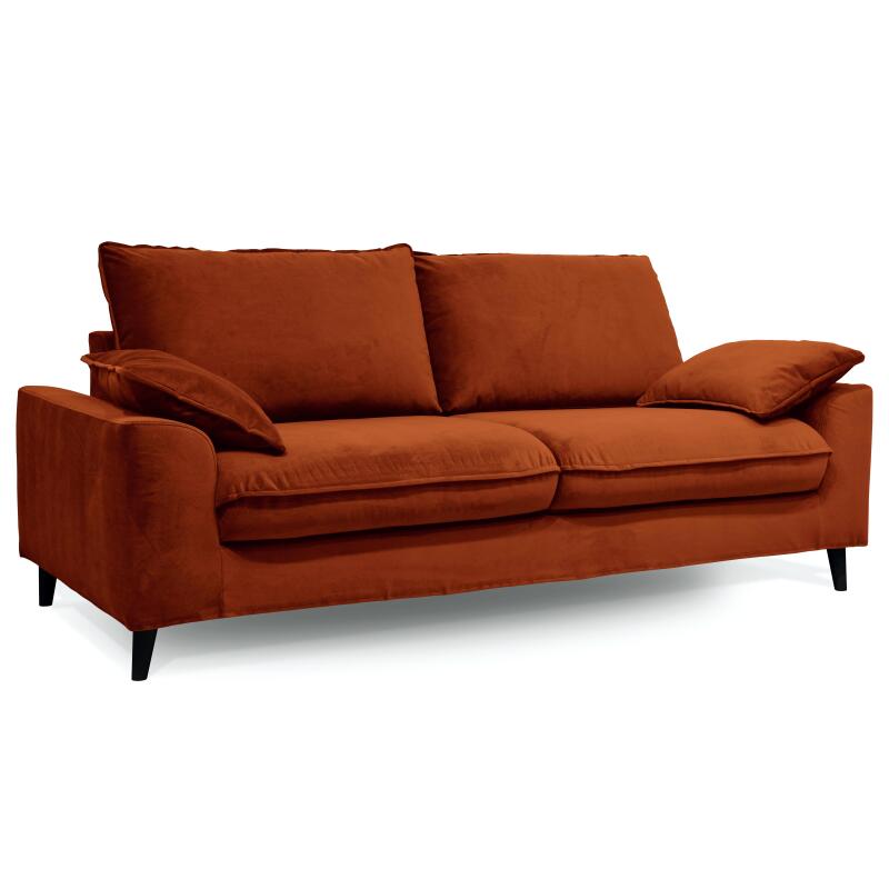 Umwandelbares Samt-Schlafsofa für 3 Personen