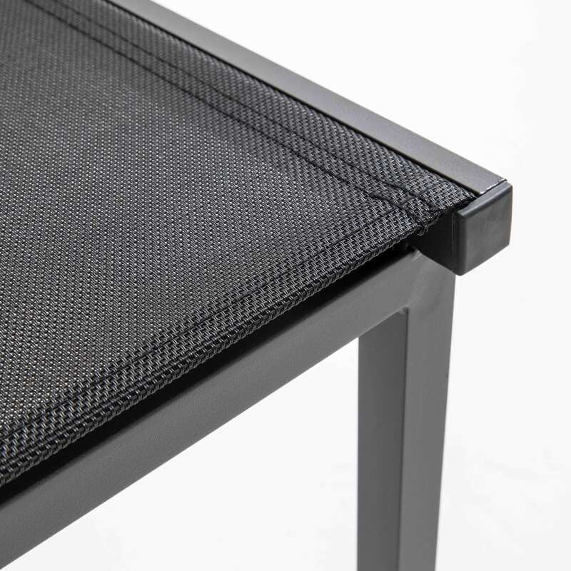 Rechteckiger Gartentisch 180 x 90 cm mit Glasplatte, 6 Stühlen und 2 Stühlen mit Armlehnen