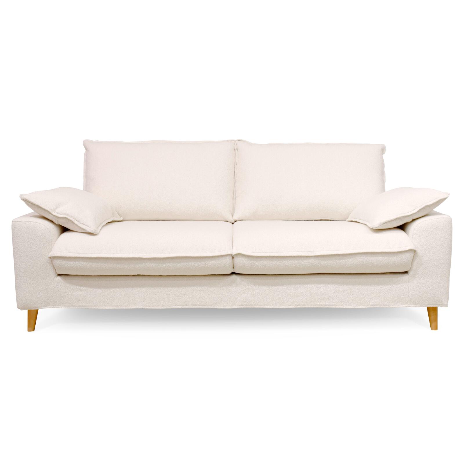 Dreisitzer-Schlafsofa aus Bouclé-Stoff