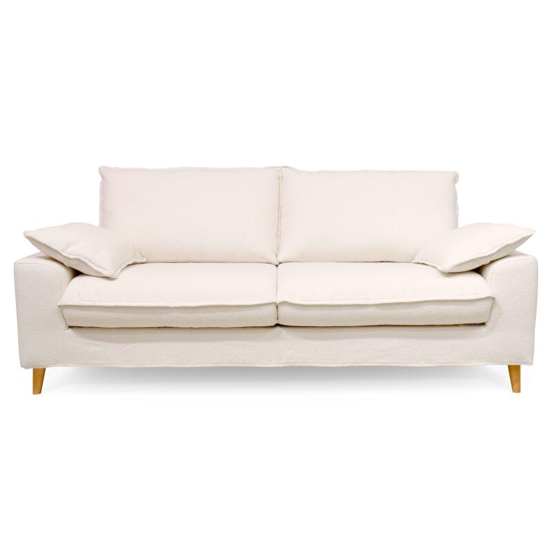 Dreisitzer-Schlafsofa aus Bouclé-Stoff