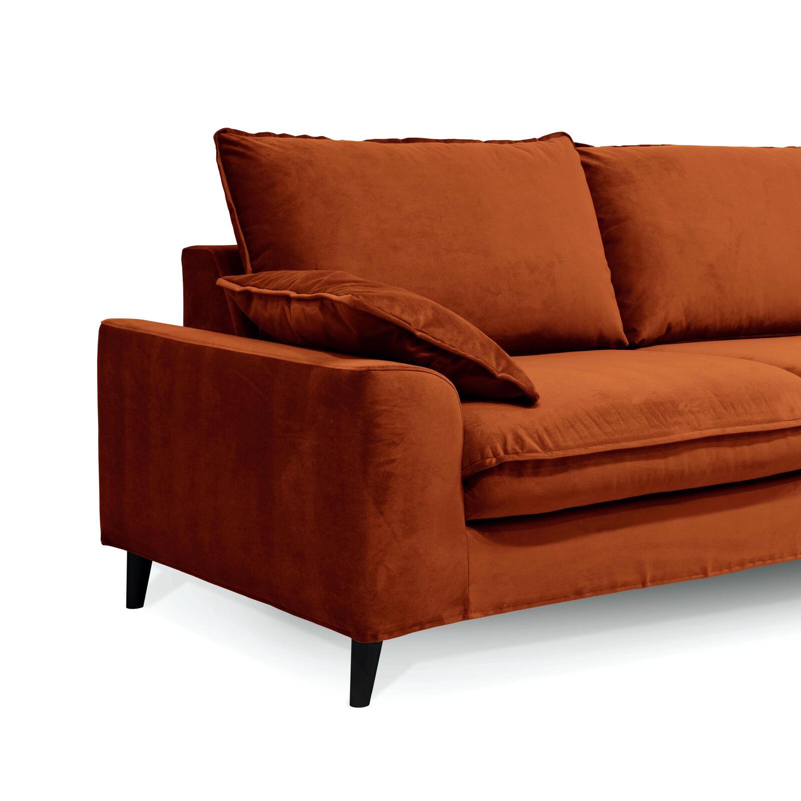 Velours-Sofabezug für 3-Sitzer-Schlafsofa