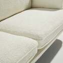 Dreisitzer-Sofa aus FSC®-zertifiziertem Holz und Bouclé-Stoff