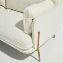 Dreisitzer-Sofa aus FSC®-zertifiziertem Holz und Bouclé-Stoff