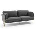 Dreisitzer-Sofa aus FSC®-zertifiziertem Holz und Bouclé-Stoff