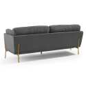 Dreisitzer-Sofa aus FSC®-zertifiziertem Holz und Bouclé-Stoff