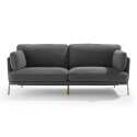 Dreisitzer-Sofa aus FSC®-zertifiziertem Holz und Bouclé-Stoff