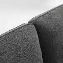 Dreisitzer-Sofa aus FSC®-zertifiziertem Holz und Bouclé-Stoff