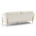 Dreisitzer-Sofa aus FSC®-zertifiziertem Holz und Bouclé-Stoff