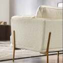 Dreisitzer-Sofa aus FSC®-zertifiziertem Holz und Bouclé-Stoff