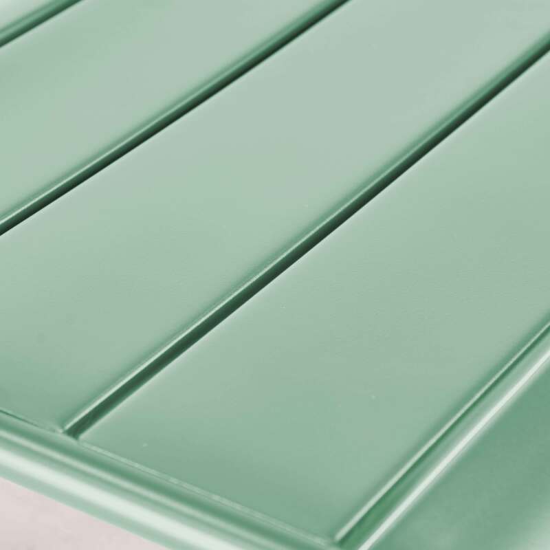 Niedriger Metallsessel und Fußstütze (5/6)