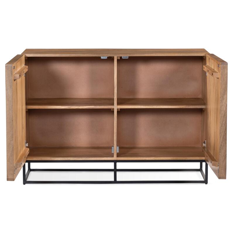 Massiver Mangoholz-Büfett mit 2 Türen, 107 cm breit  (3/6)