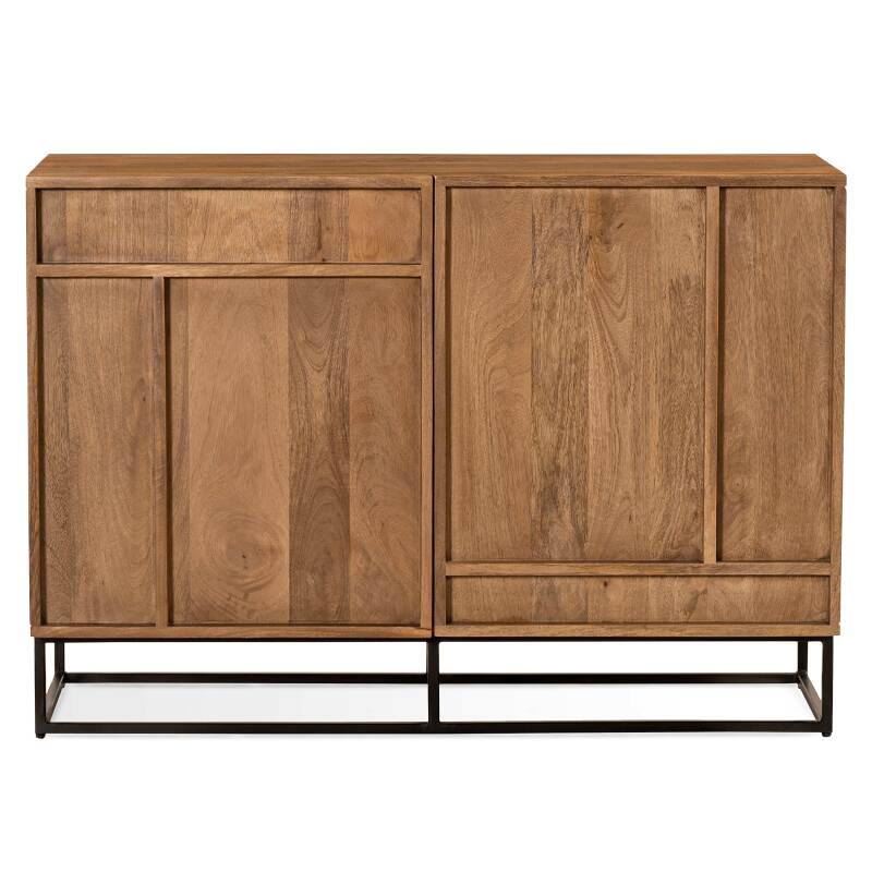 Massiver Mangoholz-Büfett mit 2 Türen, 107 cm breit  (2/6)
