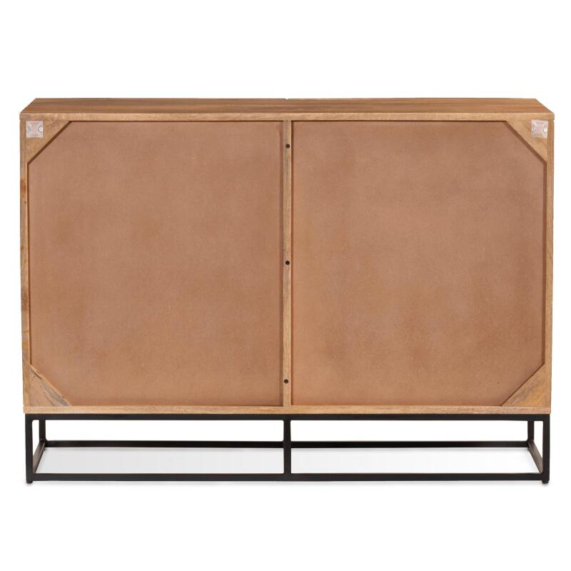 Massiver Mangoholz-Büfett mit 2 Türen, 107 cm breit  (4/6)