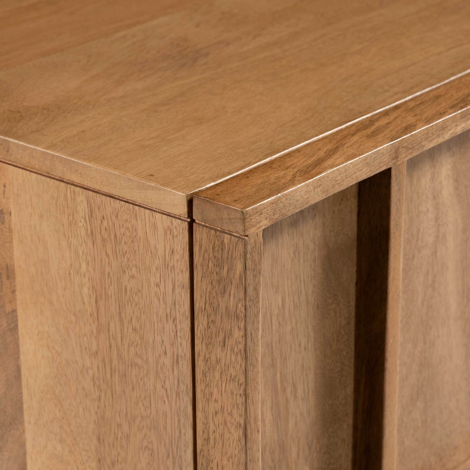 TV-Möbel mit Schublade und Tür aus massivem Mangoholz, 140 cm 