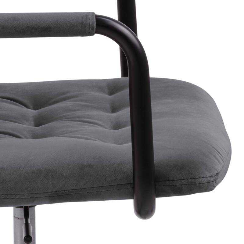 Bürostuhl mit Rollen aus Samt