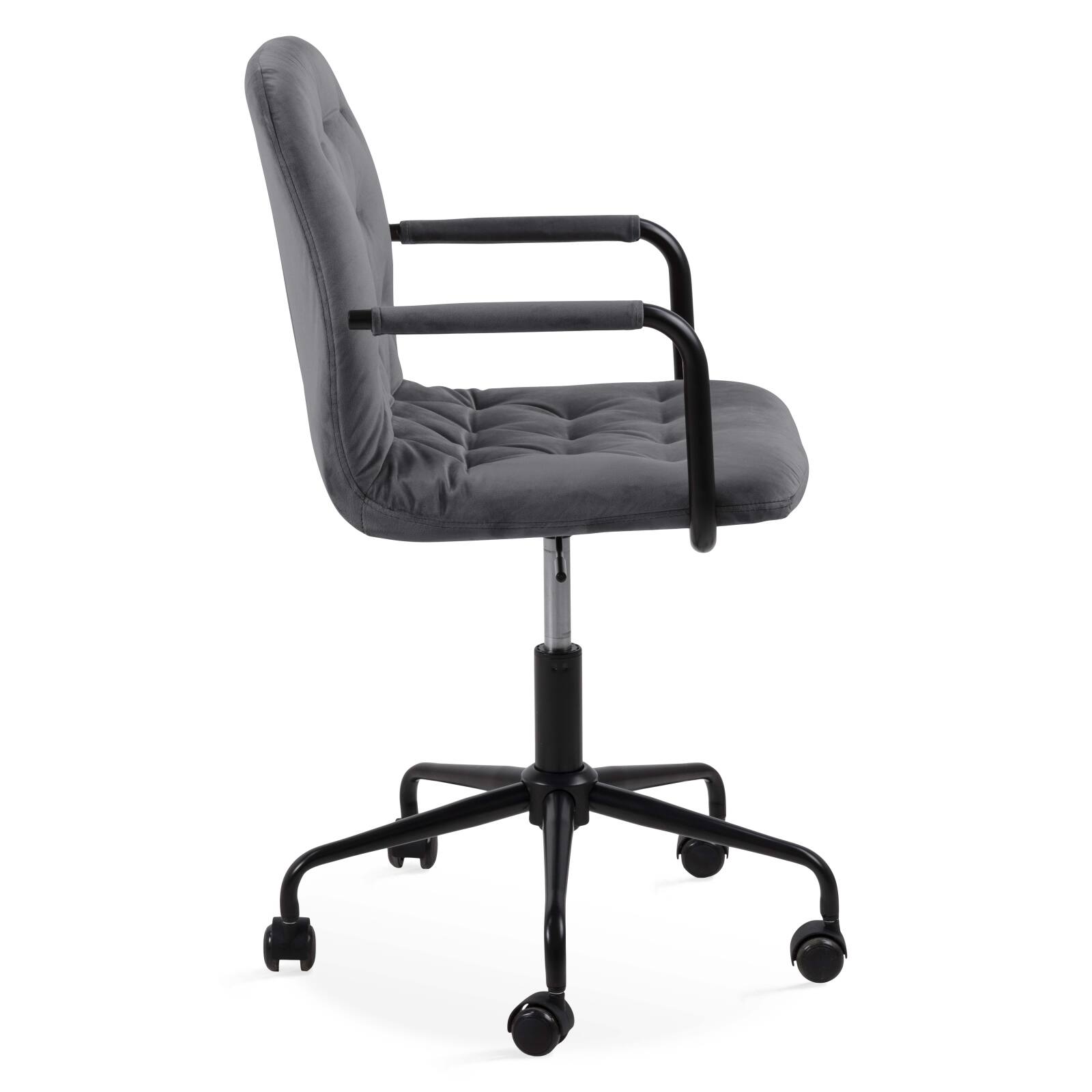 Bürostuhl mit Rollen aus Samt