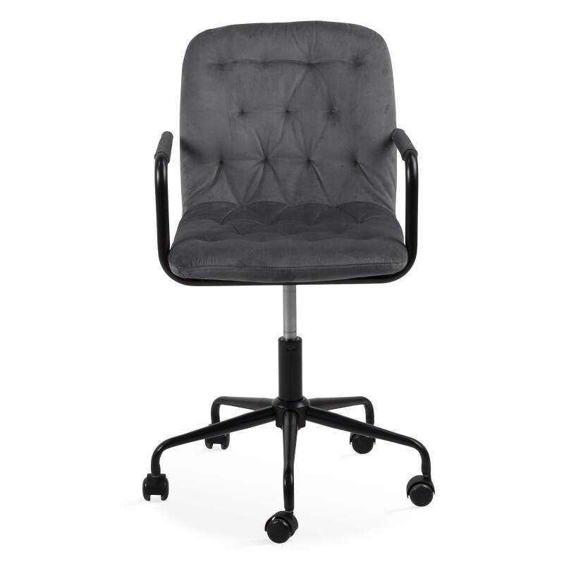 Bürostuhl mit Rollen aus Samt