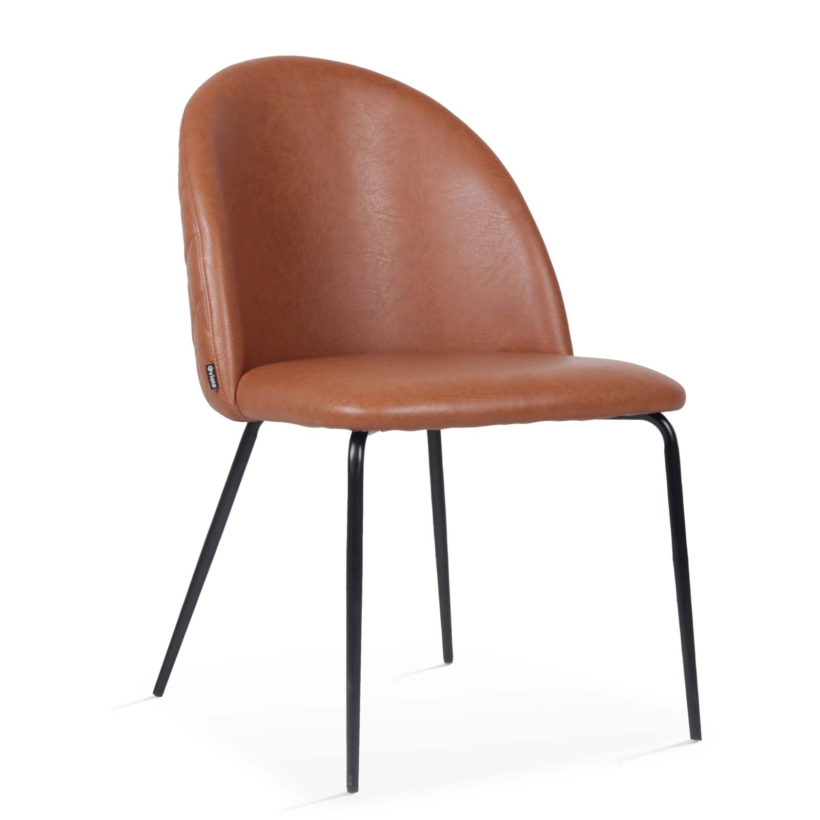 Set von 4 Esszimmerstuhl aus beschichtetem Textil und FSC®-zertifiziertem Holz 