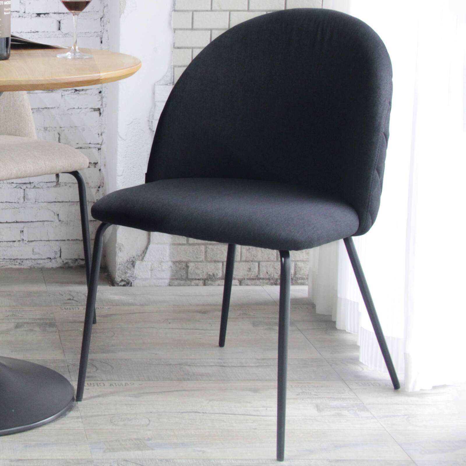 Set von 4 Esszimmerstuhl aus Stoff und FSC®-Holz