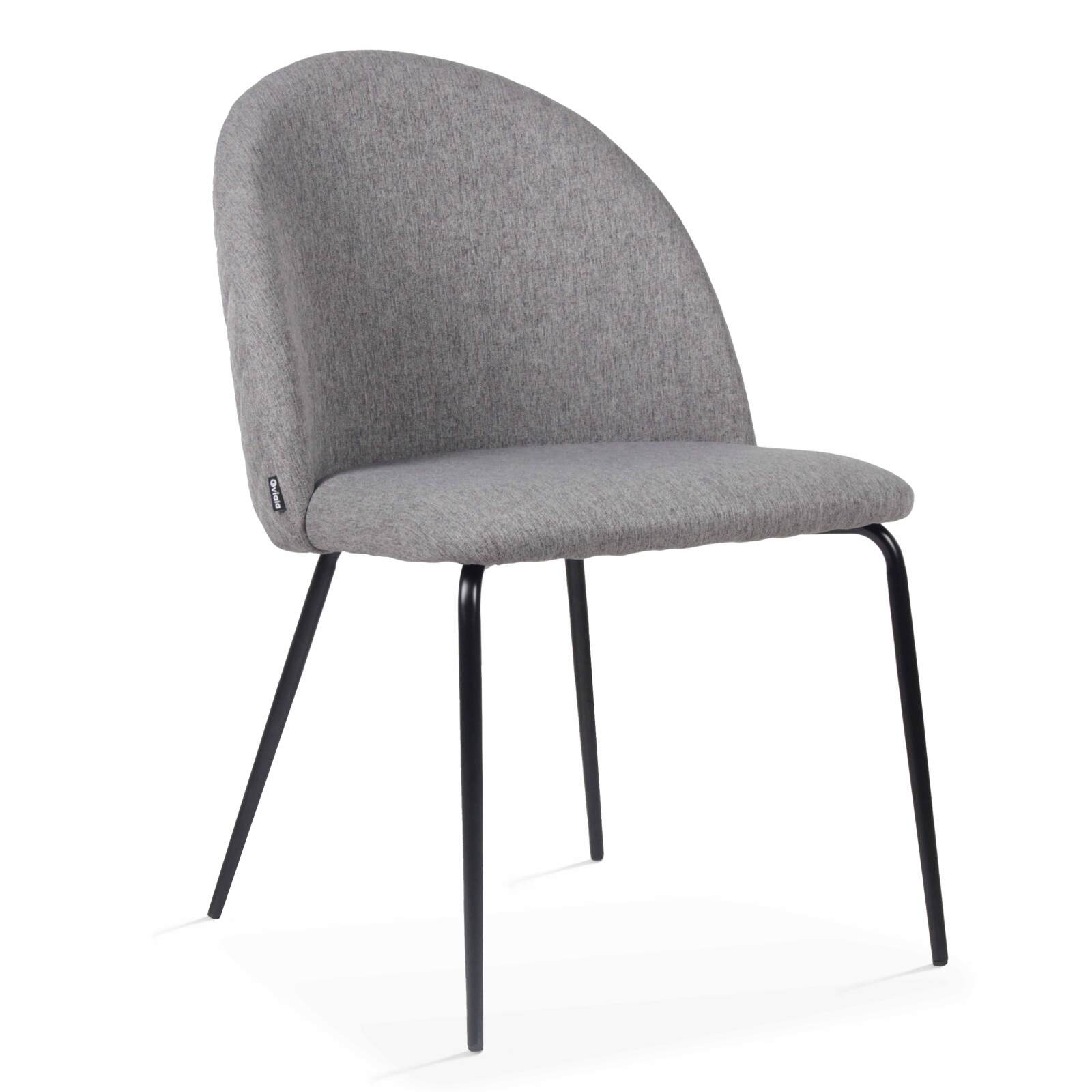 Set von 4 Esszimmerstuhl aus Stoff und FSC®-Holz