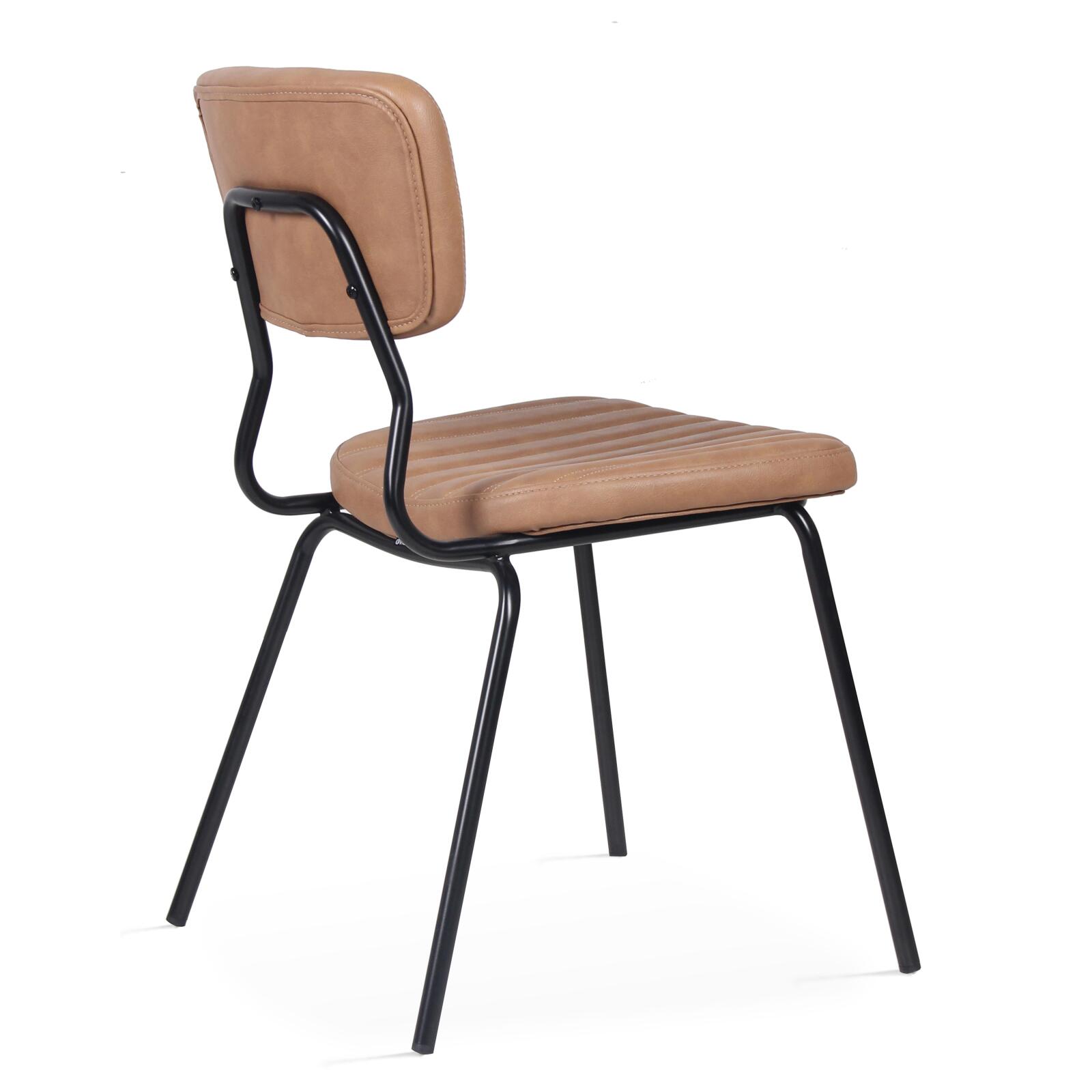 Set aus 2 Esszimmerstuhl aus beschichtetem Textil und FSC®-zertifiziertem Holz