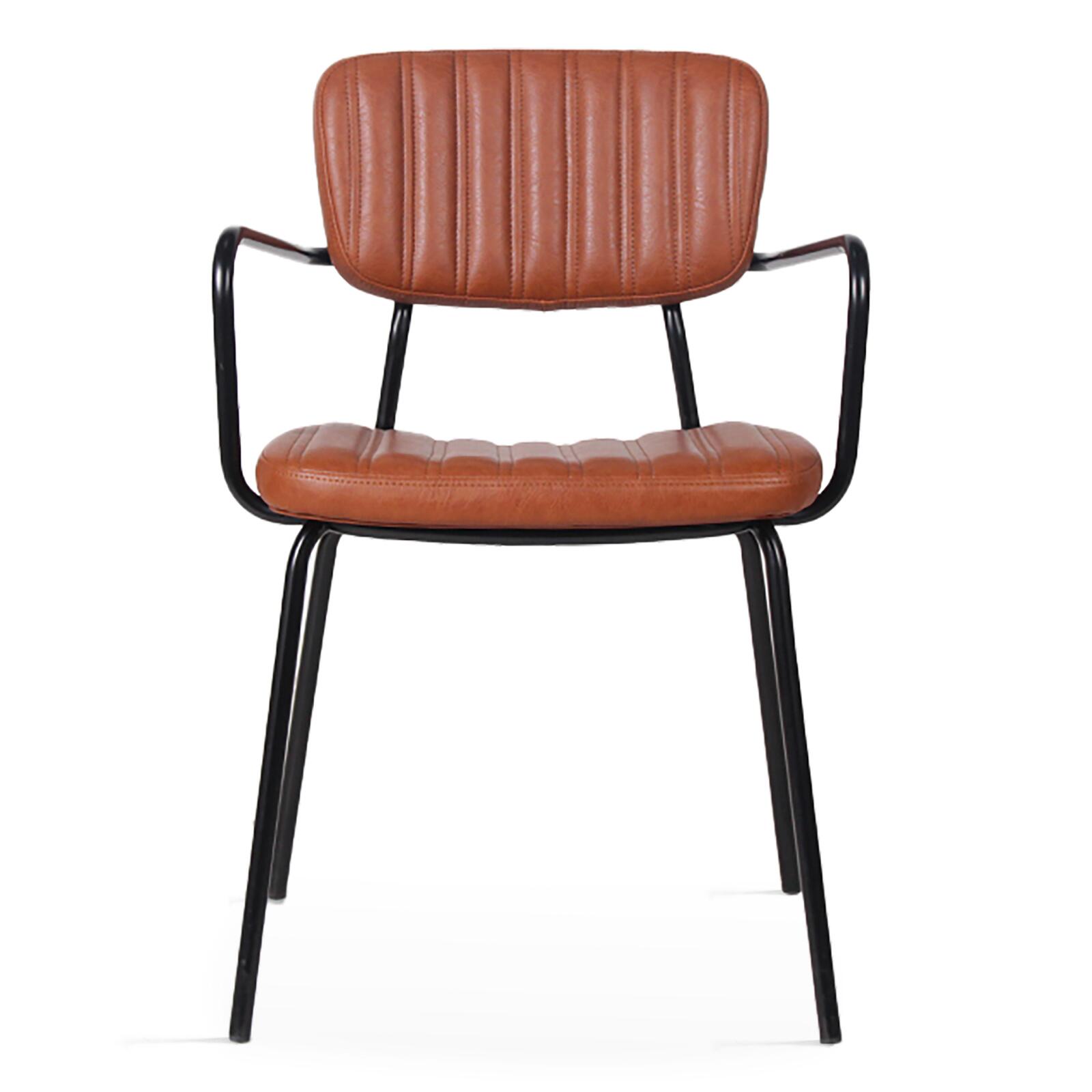 Set von 2 Esszimmerstuhl mit Armlehnen aus beschichtetem Textil und FSC®-zertifiziertem Holz 