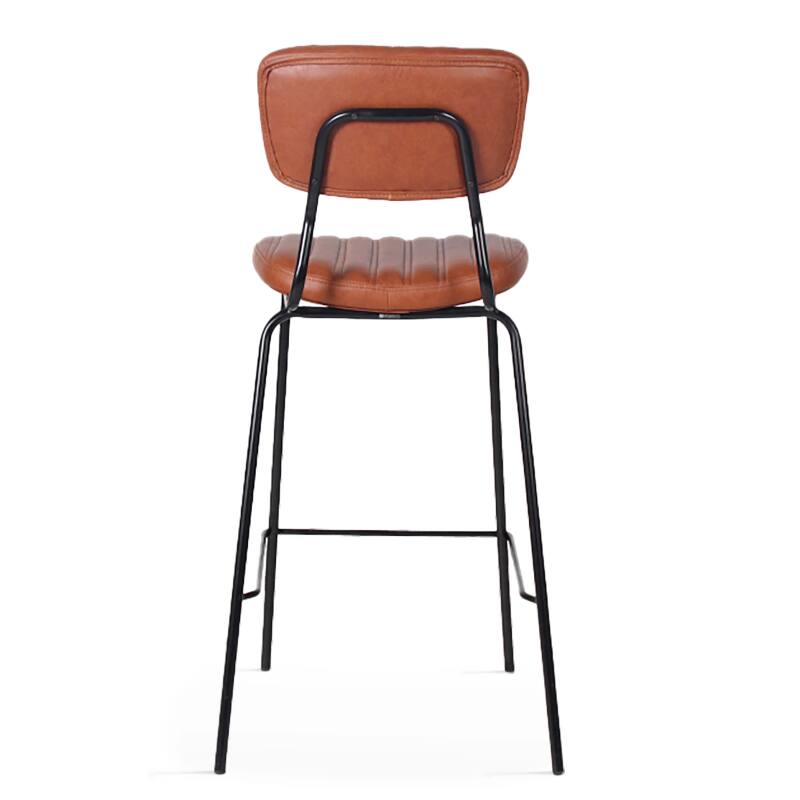 Set von 2 Hochstühlen aus beschichtetem Textil und FSC®-zertifiziertem Holz 