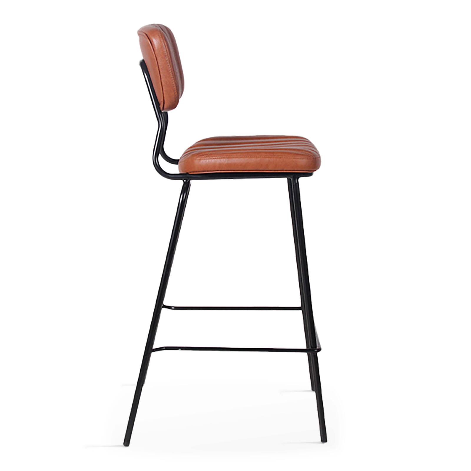 Set von 2 Hochstühlen aus beschichtetem Textil und FSC®-zertifiziertem Holz 