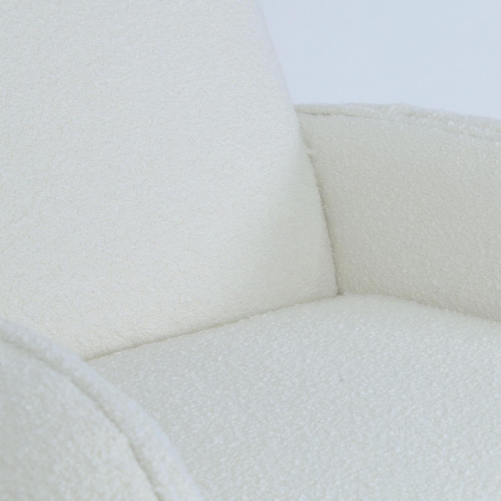 Vintage-Sessel aus Bouclé-Stoff und FSC®-Holz