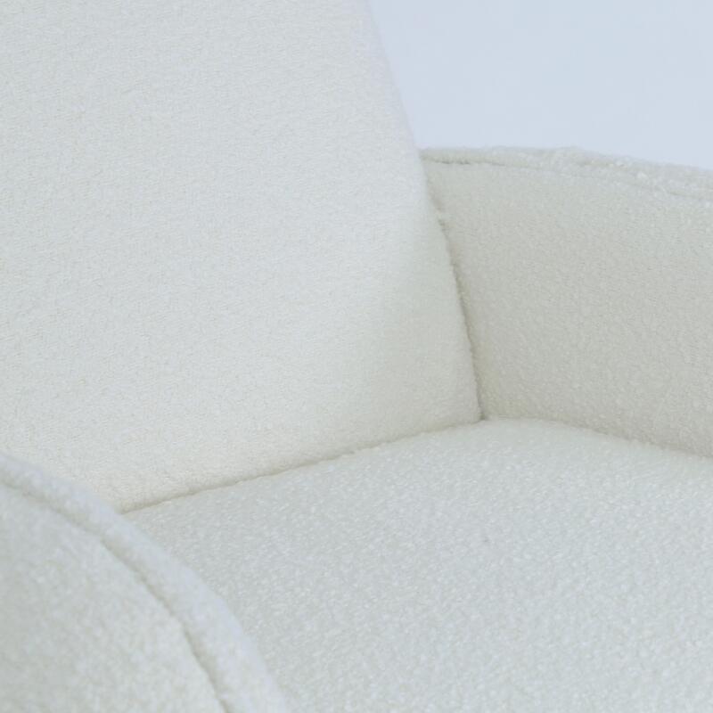 Vintage-Sessel aus Bouclé-Stoff und FSC®-Holz