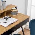 Schreibtisch mit Eichenfurnier und Metall, 100 x 55 cm 