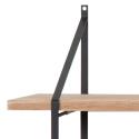 Massivholz-Wandregal 191 cm hoch