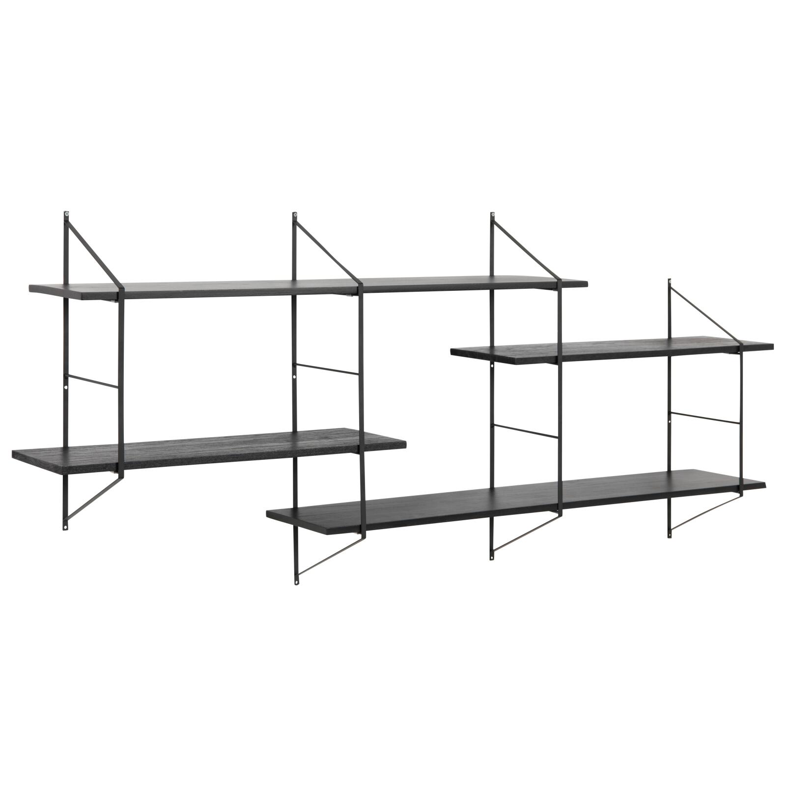 Massivholz-Wandregal 191 cm hoch