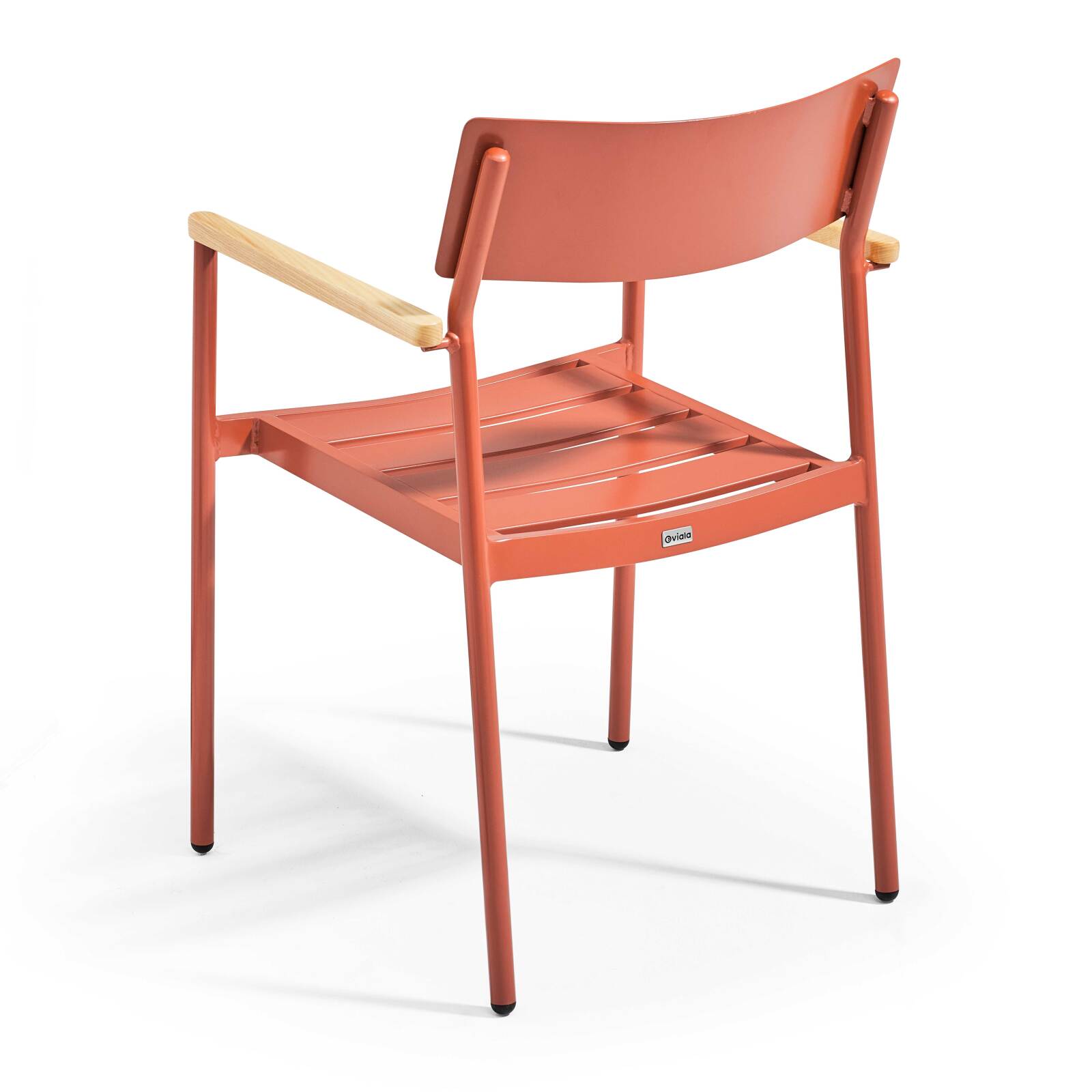 Gartenstuhl aus Aluminium und FSC®-Holz mit Armlehnen
