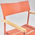 Gartenstuhl aus Aluminium und FSC®-Holz mit Armlehnen