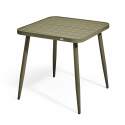 Quadratischer Garten-Tisch (75 x 75 x 76 cm) aus Aluminium 