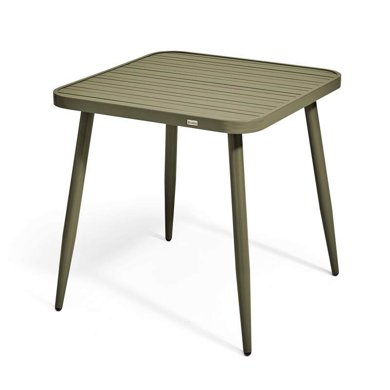 Quadratischer Garten-Tisch (75 x 75 x 76 cm) aus Aluminium 