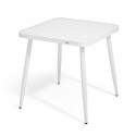 Quadratischer Garten-Tisch (75 x 75 x 76 cm) aus Aluminium 