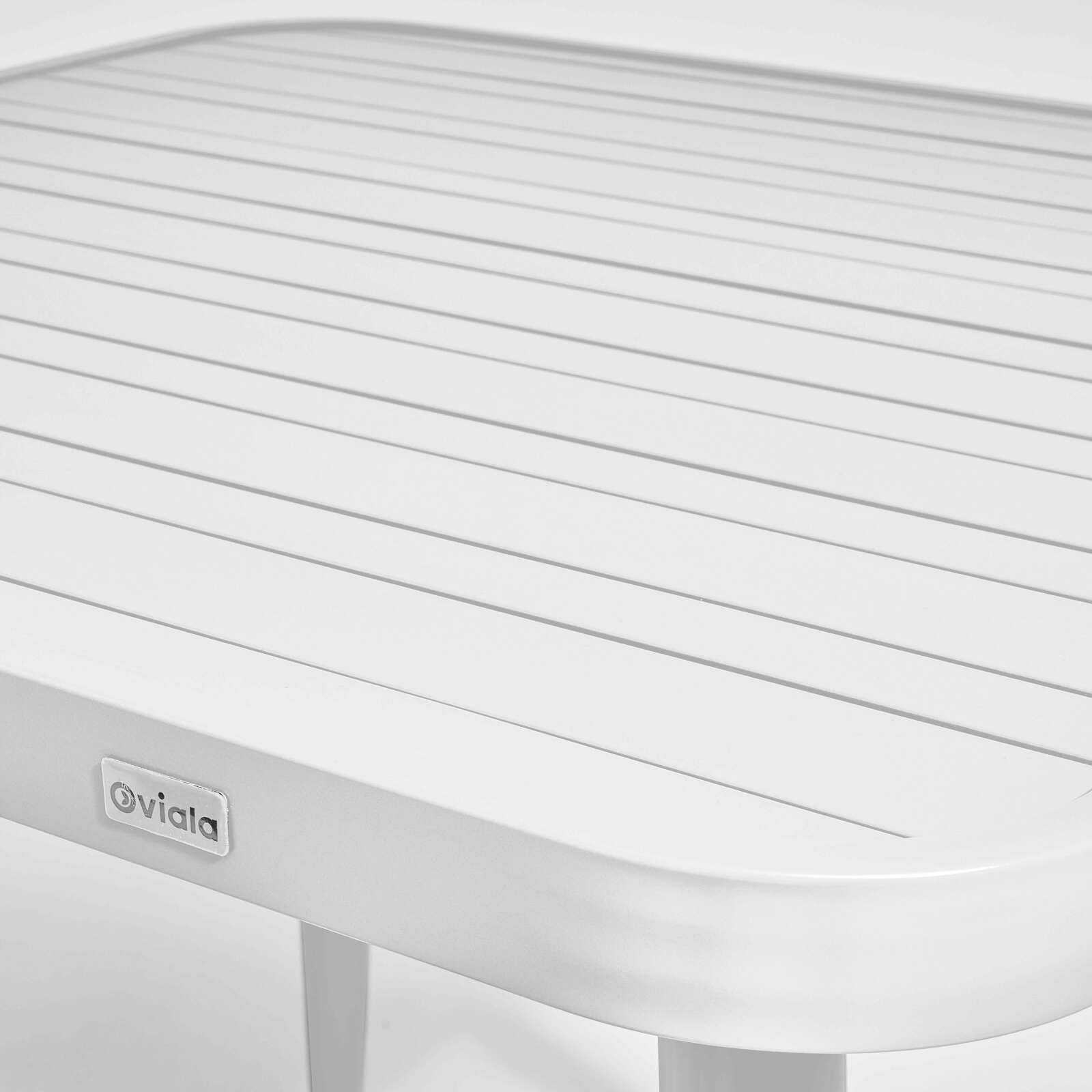 Quadratischer Garten-Tisch (75 x 75 x 76 cm) aus Aluminium 