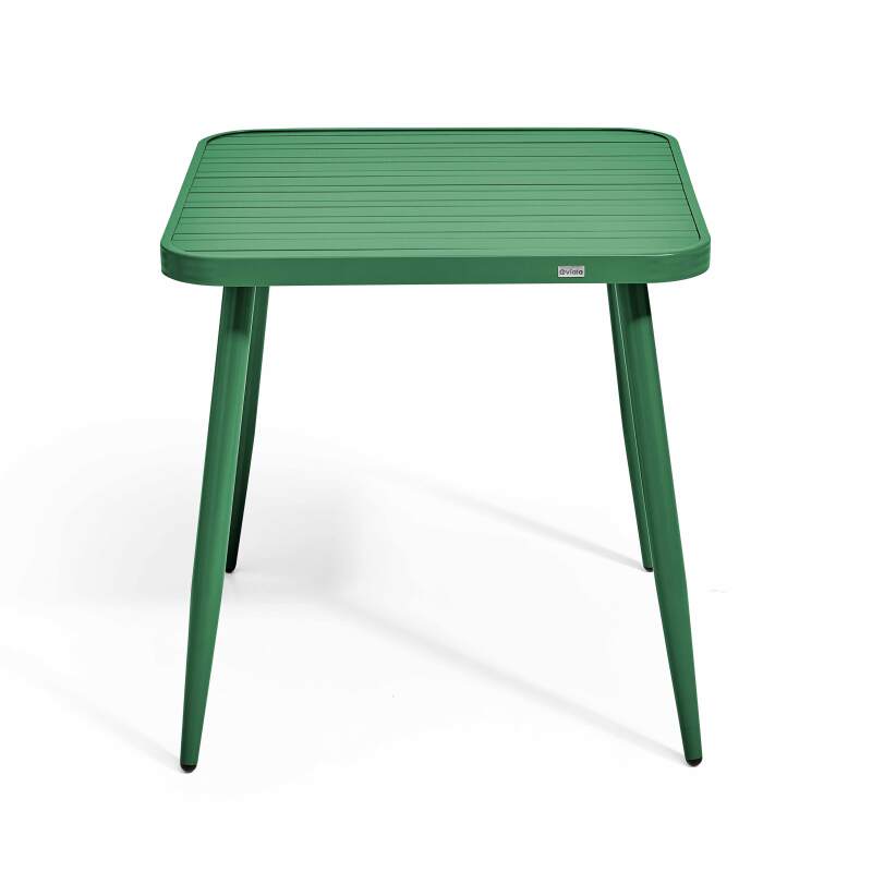 Quadratischer Garten-Tisch (75 x 75 x 76 cm) aus Aluminium 