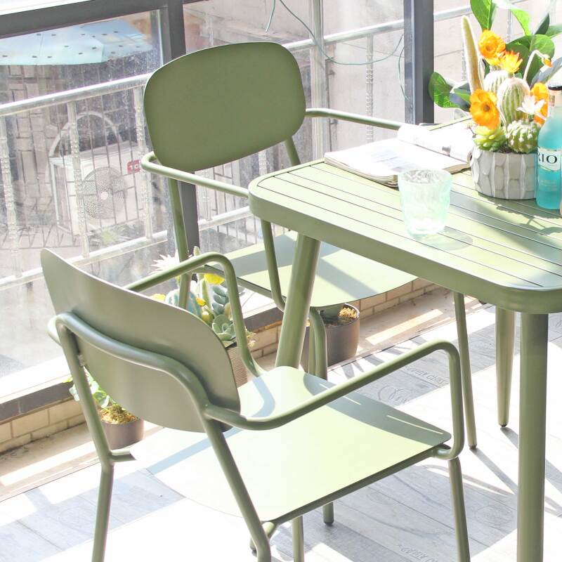 Rechteckiger Garten-Tisch (150 x 75 x 75 cm) aus Aluminium 