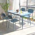 Rechteckiger Garten-Tisch (150 x 75 x 75 cm) aus Aluminium 