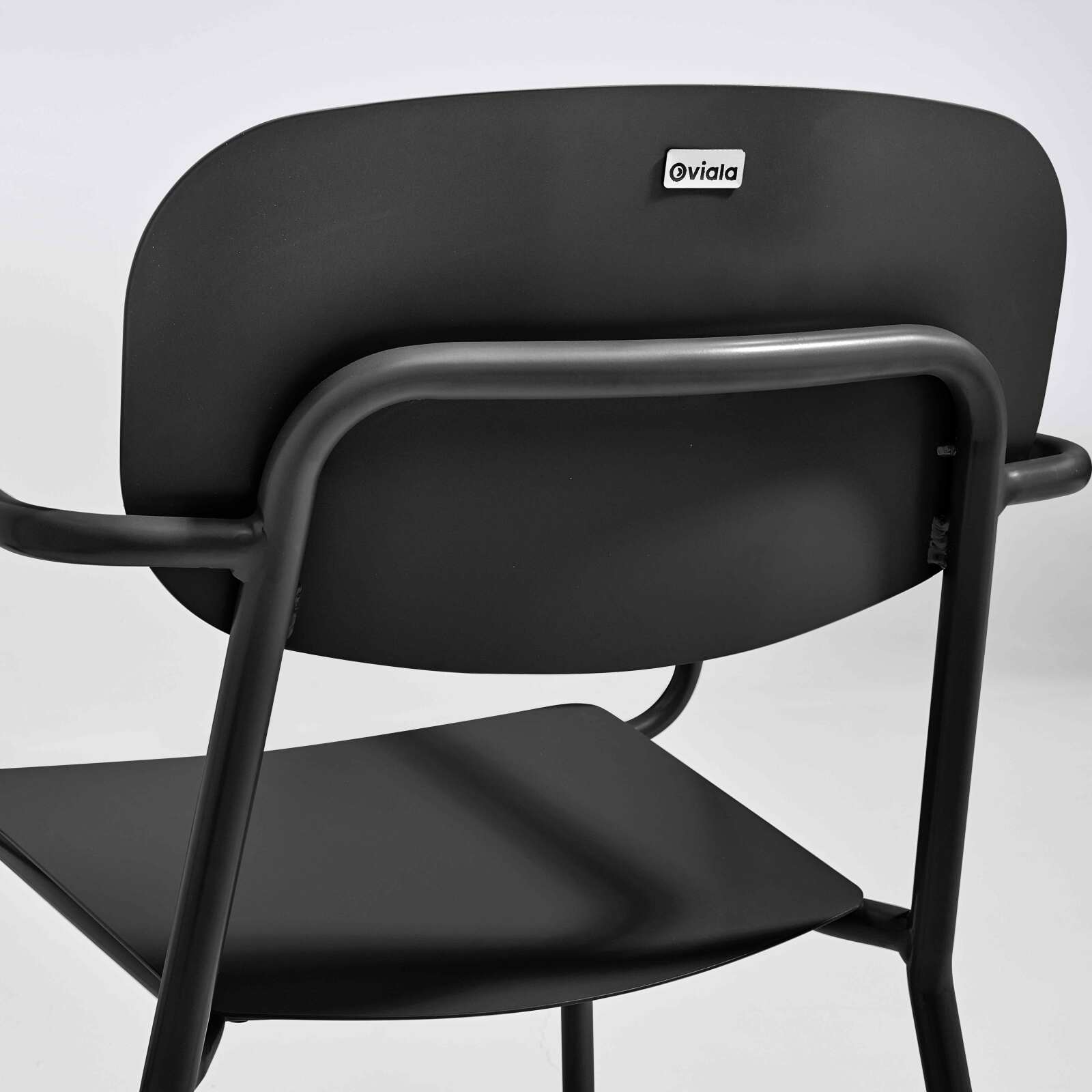 Rechteckiger Gartentisch 150 x 75 cm mit 4 Aluminiumstühlen 