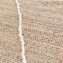 Rechteckiger Teppich aus naturbelassenem Jutegewebe mit handgewebtem Rautenmuster und kurzem Flor