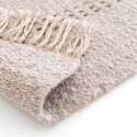Rechteckiger Teppich aus Wolle und flach gewebtem Jute mit geometrischen Mustern