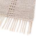 Rechteckiger Teppich aus Wolle und flach gewebtem Jute mit geometrischen Mustern