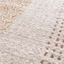 Rechteckiger Teppich aus Wolle und flach gewebtem Jute mit geometrischen Mustern