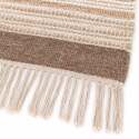 Rechteckiger gestreifter Teppich aus flach gewebter Wolle und Jute mit kurzem Flor